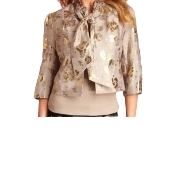 Juicy Couture Jackets & Blazers - Juicy Couture Gilded Cherry Blossom‎ Tie Jacket 8 NWT